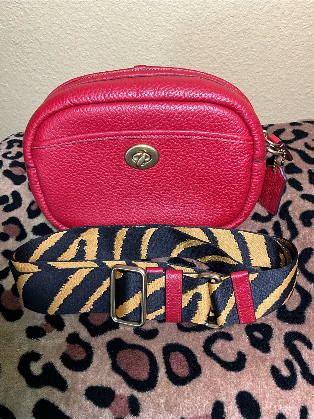 NEW COACH  Lunar New Year’s Camera Pebbled Leather Crossbody Bag